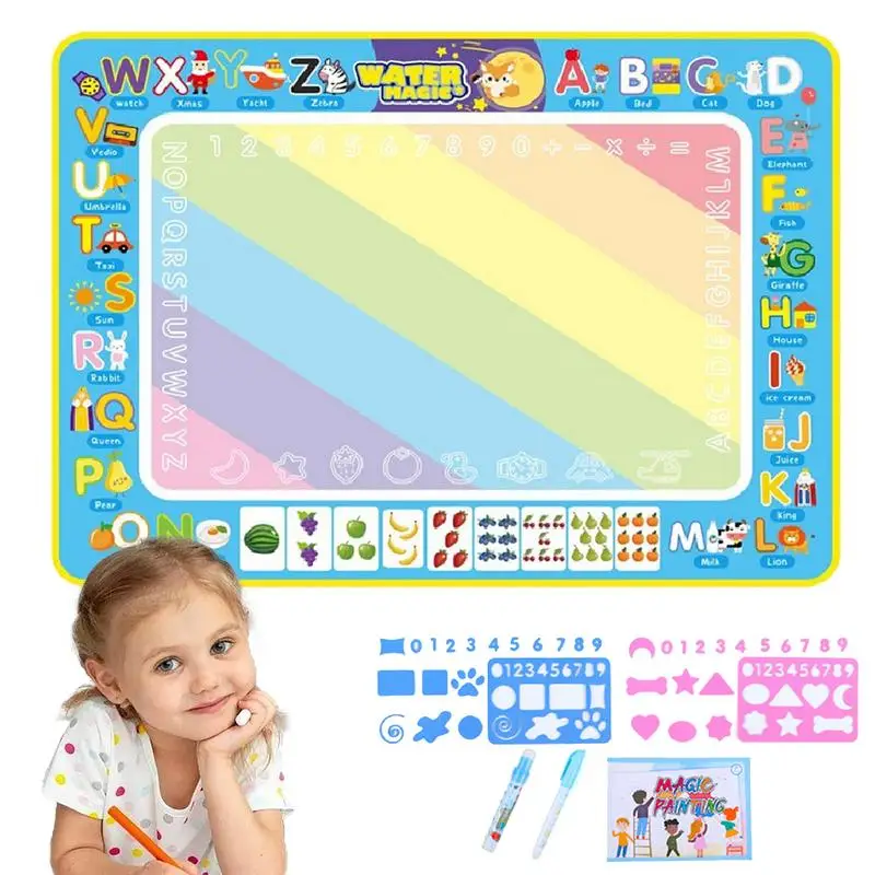 

Water Painting Mat Repeated Graffiti Coloring Mat Clear Water Painting Toys 80x60cm Large Drawing Doodling Mat Birthday