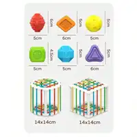 Baby Montessori Toy 2 Years Shape Sorter Toy Sensory Sorting Toys Motor Training Games Kids Educational Toys For Baby 1 -2 Years 2