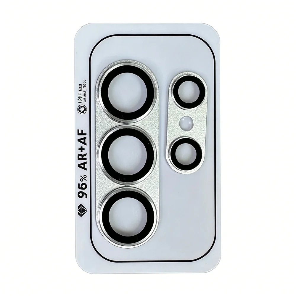 8K HD Camera Protective Metal Lens Cover with Tempered Glass Film