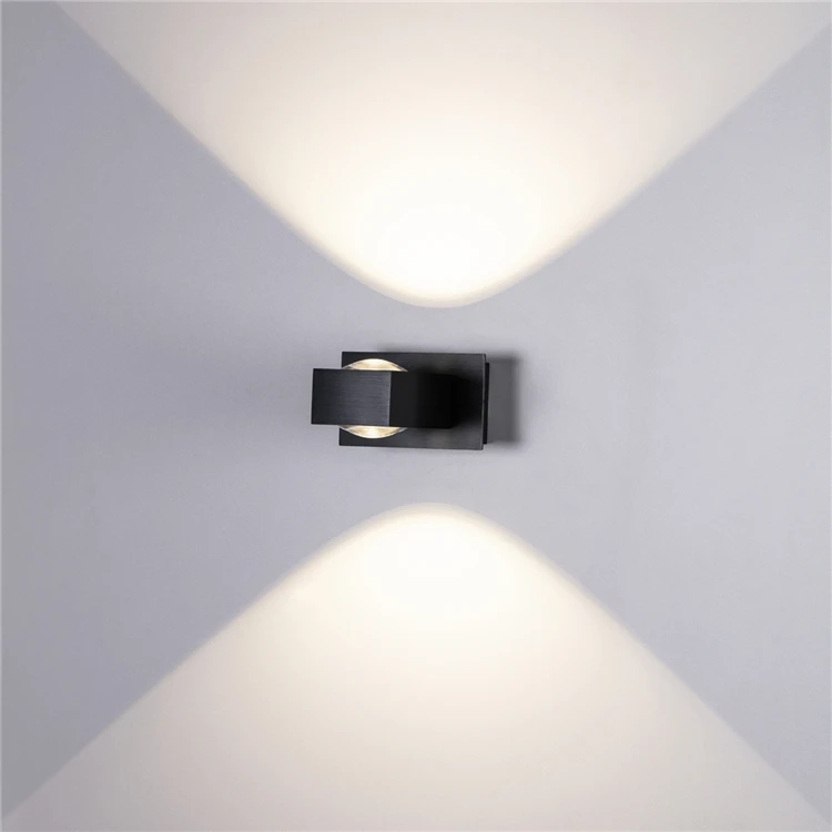 

Двойной яркий светильник, вертикальный настенный светильник, светодиодный теплый цвет, черный настенный светильник, уличный художественный светильник в стиле коридора