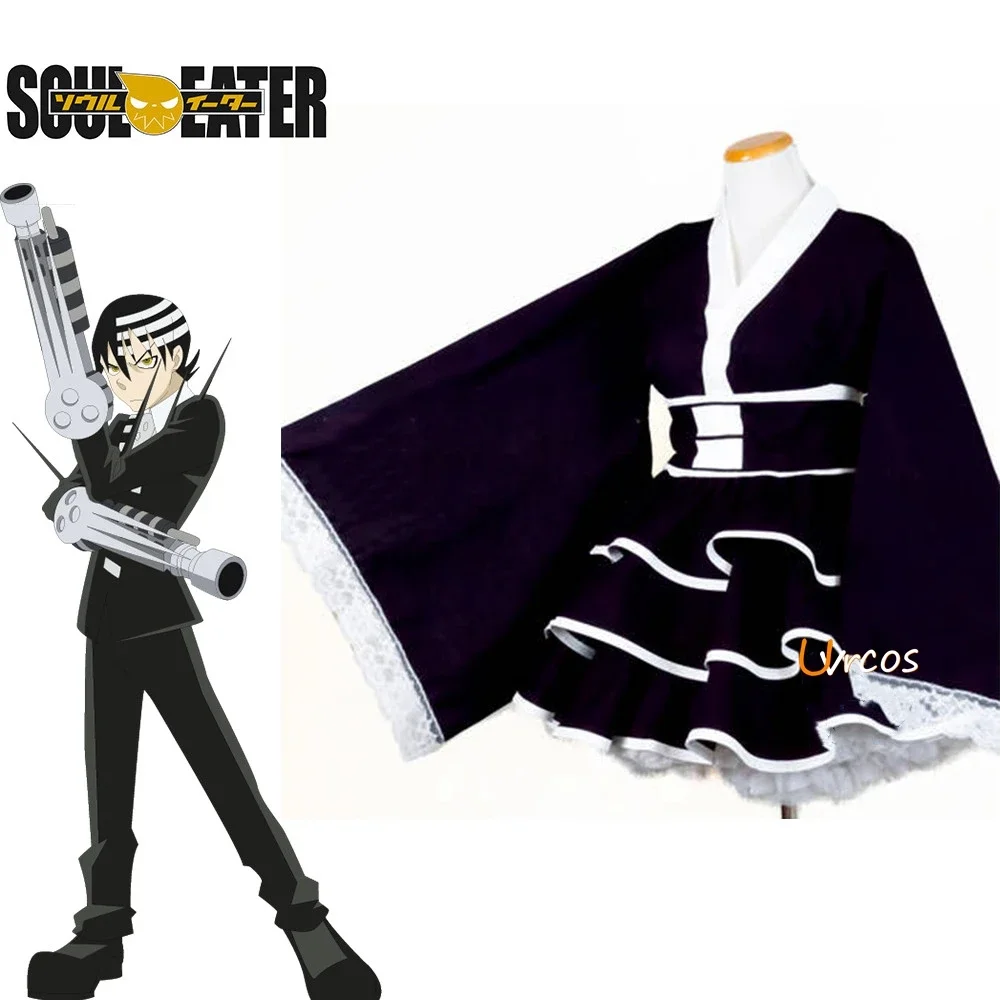 

Anime Soul Eater Cosplay Costume Death the Kid Costume Lolita Kimono Dress Women Girls Outfits Halloween Gift