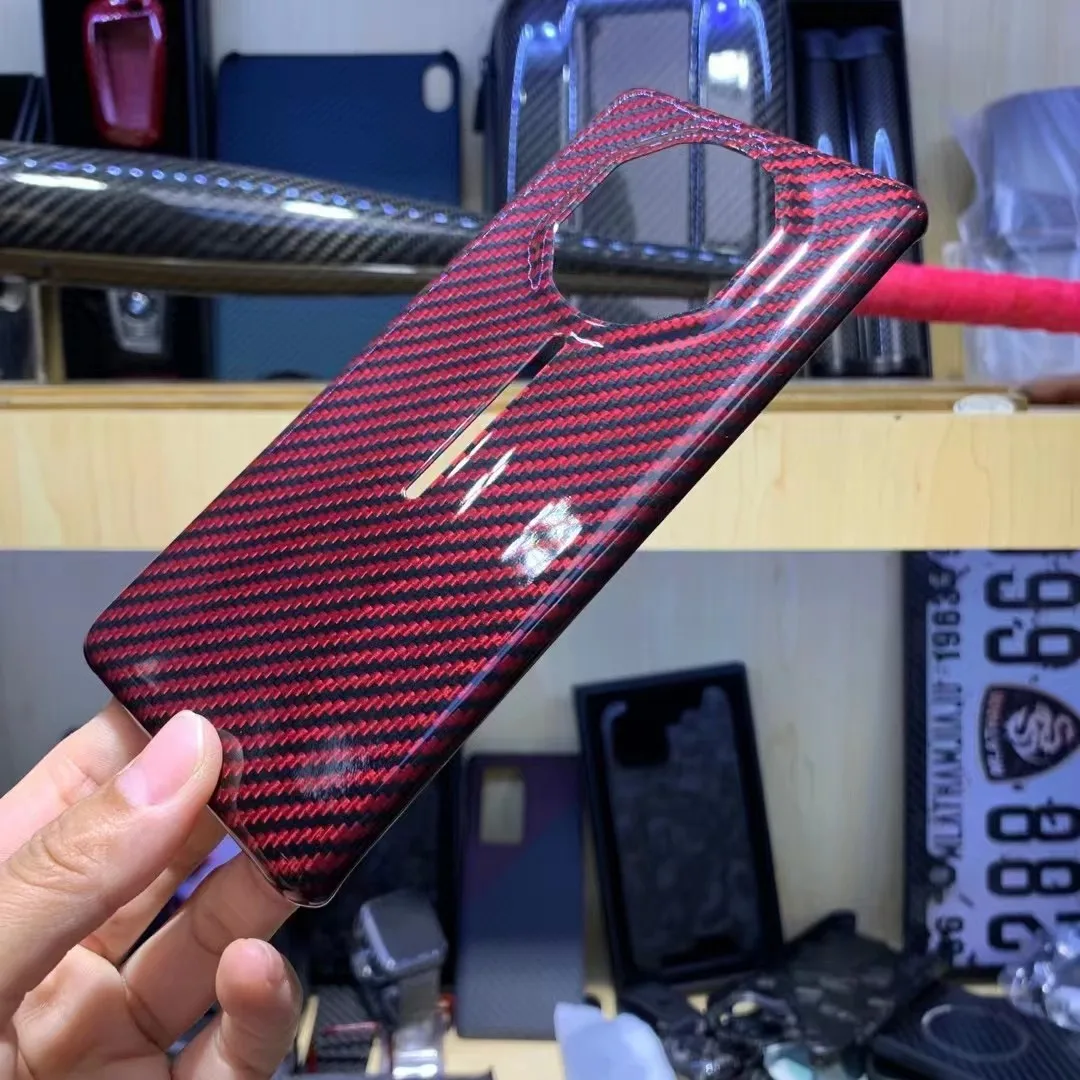Ultra-Thin Carbon Fiber Glossy Phone Cover
