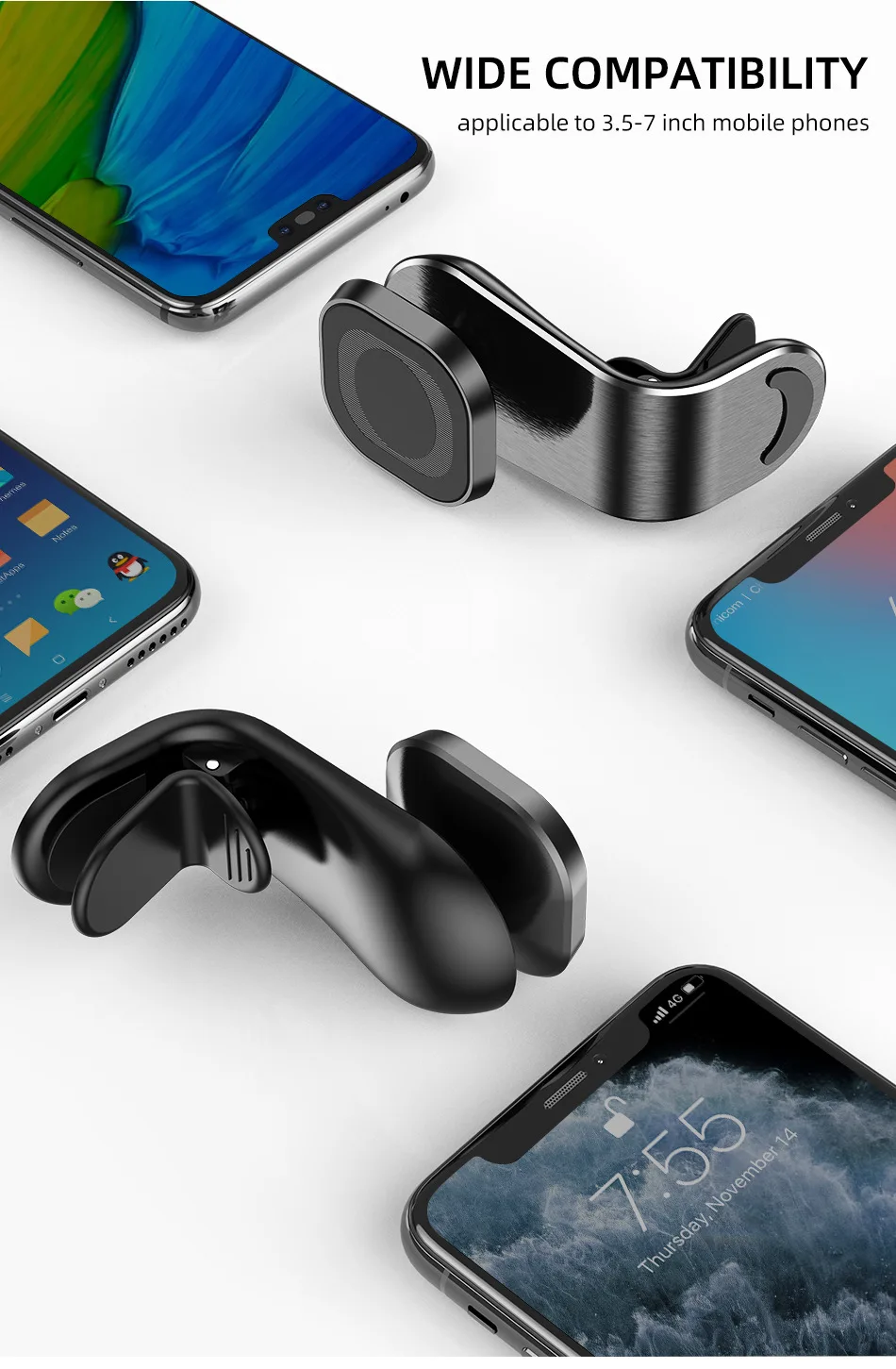 cell phone holder for car 2022 Gắn Nam Châm Giá Đỡ Điện Thoại Ô Tô Chống Điện Thoại Gắn Táp Lô Ô Tô Cửa Gió Ô Tô Cho iPhone xiaomi Samsung cell phone stand
