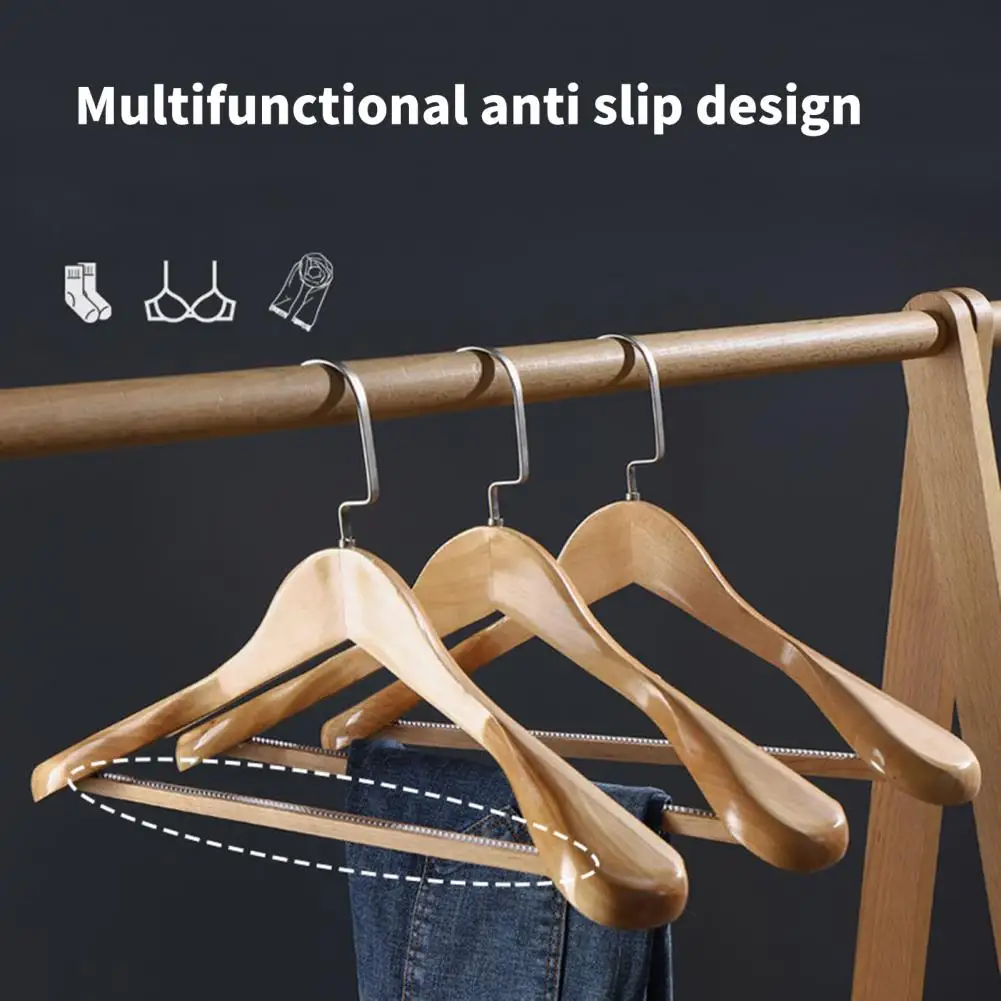 5pcs-multifunctional Clothes Hangers Wholesale Wide Shoulder Wet And Dry Thick  Plastic Clothes Support Non-marking Non-slip Clothes Hangers Trousers - Temu