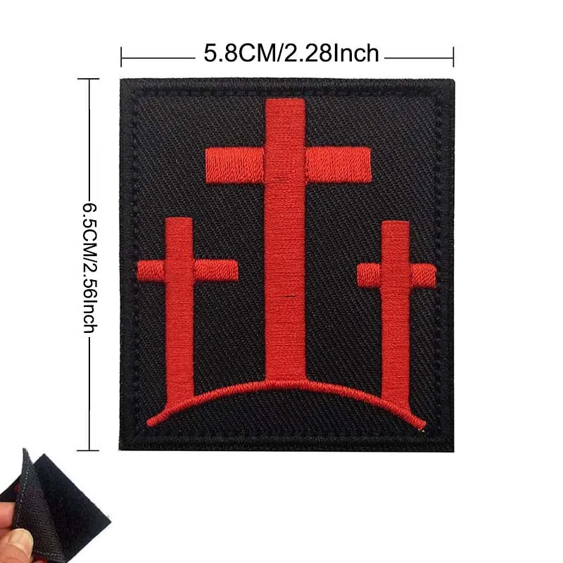 Jesus, Fisch, Gott, christliches Kreuz, Flagge, Emblem, Stoffapplikation, bestickter Aufnäher, Glaube, gesegnetes taktisches Moralabzeichen am Armband – Detail 10