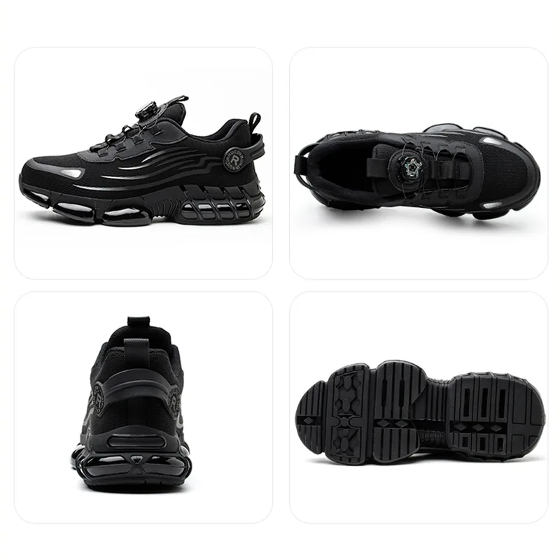 Indestructible Steel Toe Work Shoes Women Rotating Button Safety Lightweight...