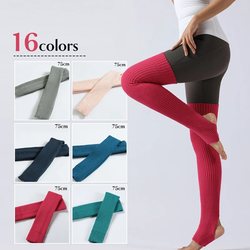 Women Girls Leg Warmers Socks 75cm Long Lolita Footless Socks Knitting Knee Dance Ballet Stockings Boot Topper Sock