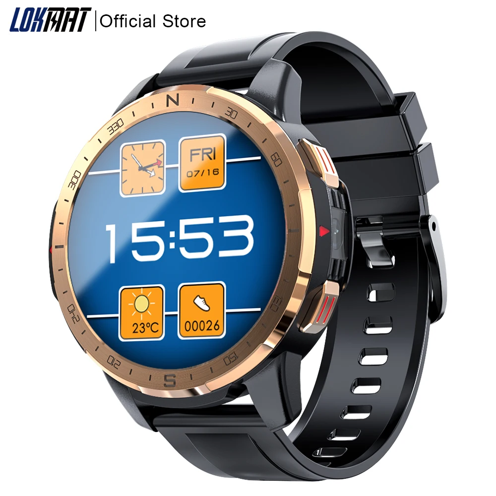 

LOKMAT APPLLP 7 Smart Watch 4G Network Dual System Wifi GPS SIM Smartwatches Men Health Monitor Fitness Tracker for Android Ios