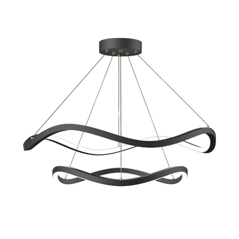 

Simple Modern Living Room Chandelier Internet Celebrity Dining Table Dining Room Bar Wave Minimalist LED Lamp Household