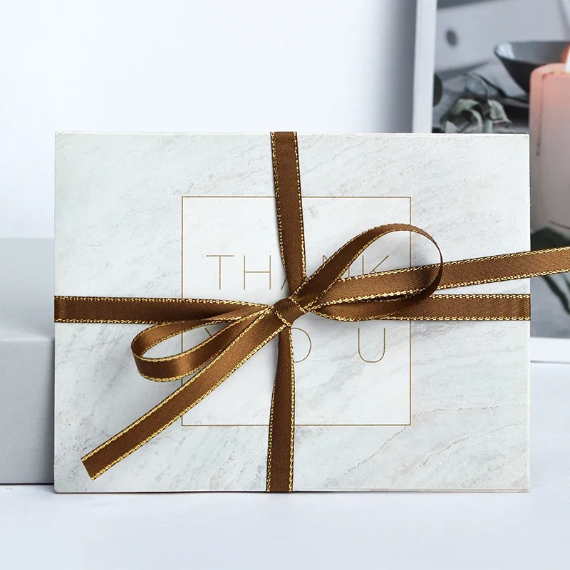Gold Edged Single Face Satin Ribbon - 22m Roll, 6mm Width for Elegant Wedding and Gift Decoration