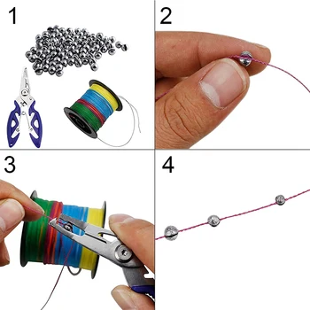 205pcs Fishing Weights Sinkers With Storage Box 5 Sizes Assortment Box Fishing Accessories (0.2g/0.28g/0.38g/0.5g/0.8g) 4