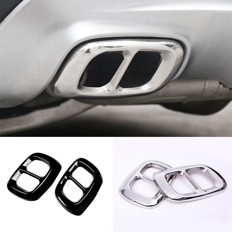 

For Mercedes-Benz GLA Class X156 15-19 2x Rear Cylinder Exhaust Pipe Cover Trim Car Interior Accessories Car Interior Supplies