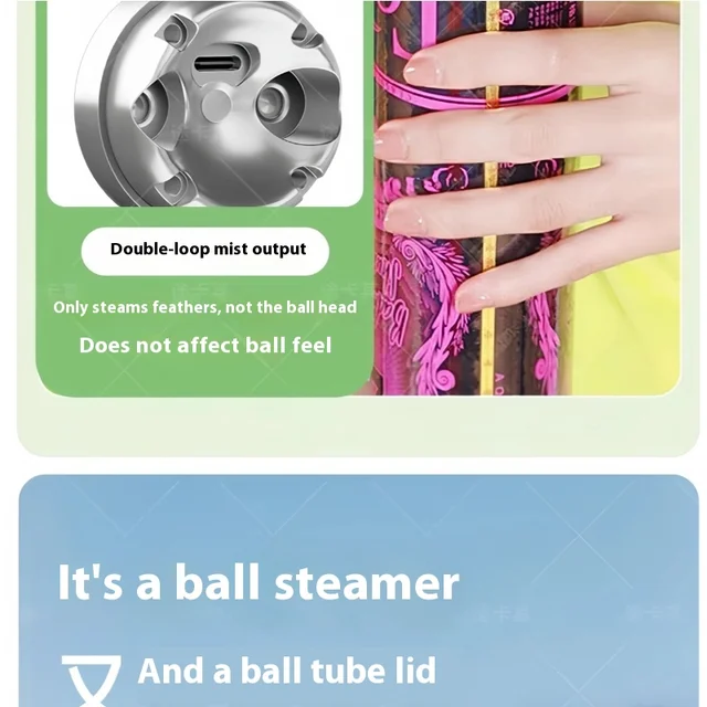 Badminton Shuttlecock Steam Case, USB-C Humidifier Cap to Extend Durability, Portable Moisturizing Box for Players 5