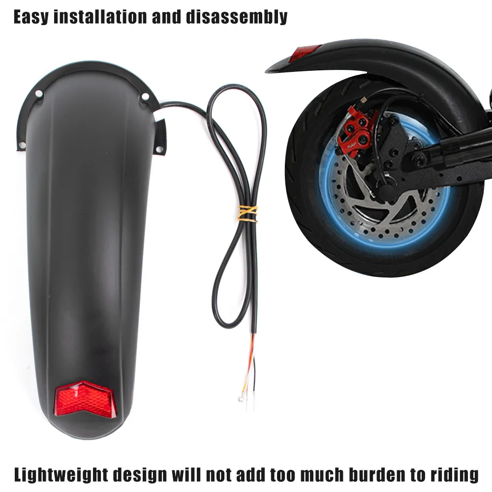 Description Picture 4 of itemRear Fender with Brake Taillight for Kugoo M4 Electric Scooter Kickscooter Splash Proof Guard Back 10Inch Widened Mudguard Parts