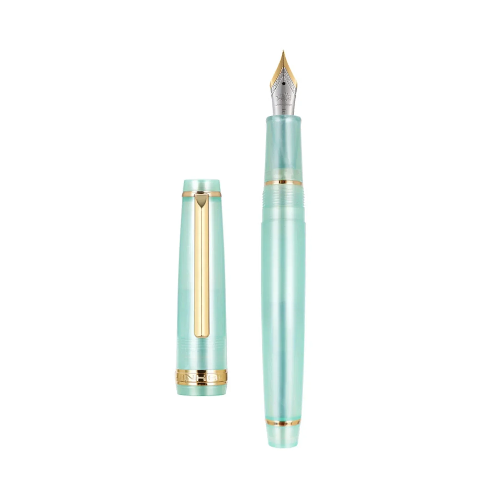 New Jinhao 82 Fountain Pen Acrylic Ink Pen Golden sliver clip 0.5mm F Nibs for Business Office School Supplies Writing ink Pens