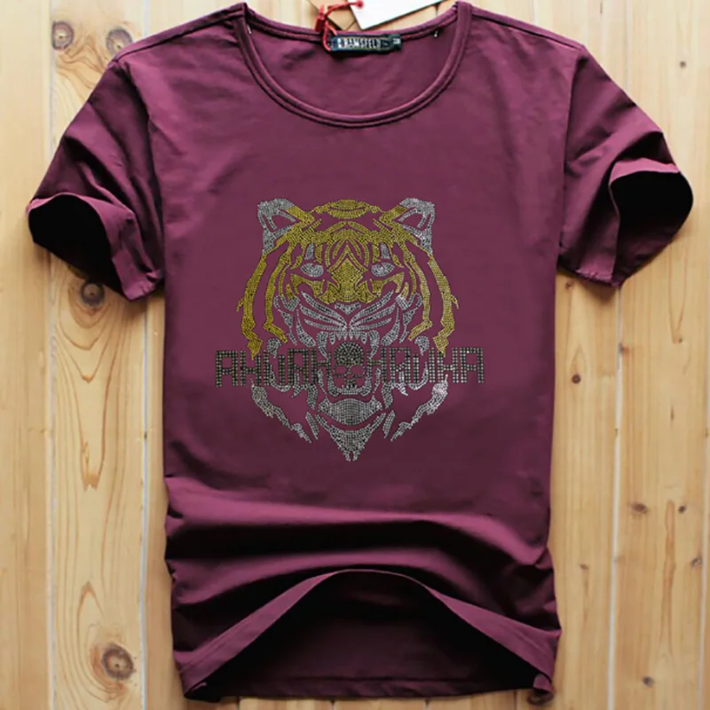 Men's T-shirt With Decorative Studs And Short Sleeves For Men_voghion.com