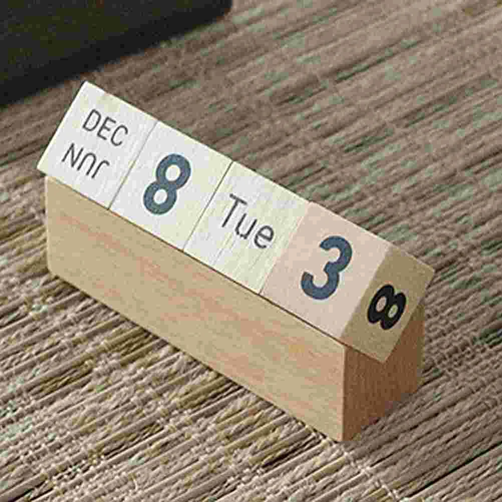 Calendar Delicate Creative Decorative Wooden Portable Manual Calendar Perpetual Calendar for Office delicate cheering pompom poms portable cheerleader props compact cheerleading reusable pompoms gold leaf