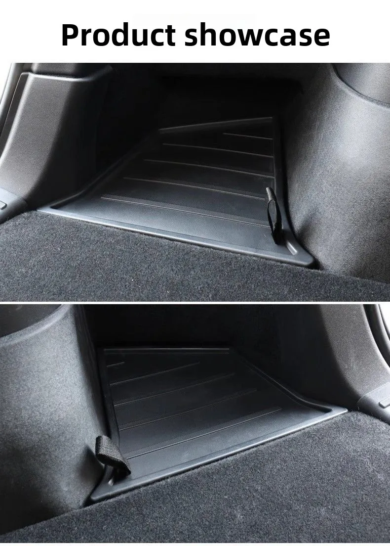 Enhanced Trunk Side Storage Organizer with Flocked TPE Mat - Anti-dirty Travel Accessories