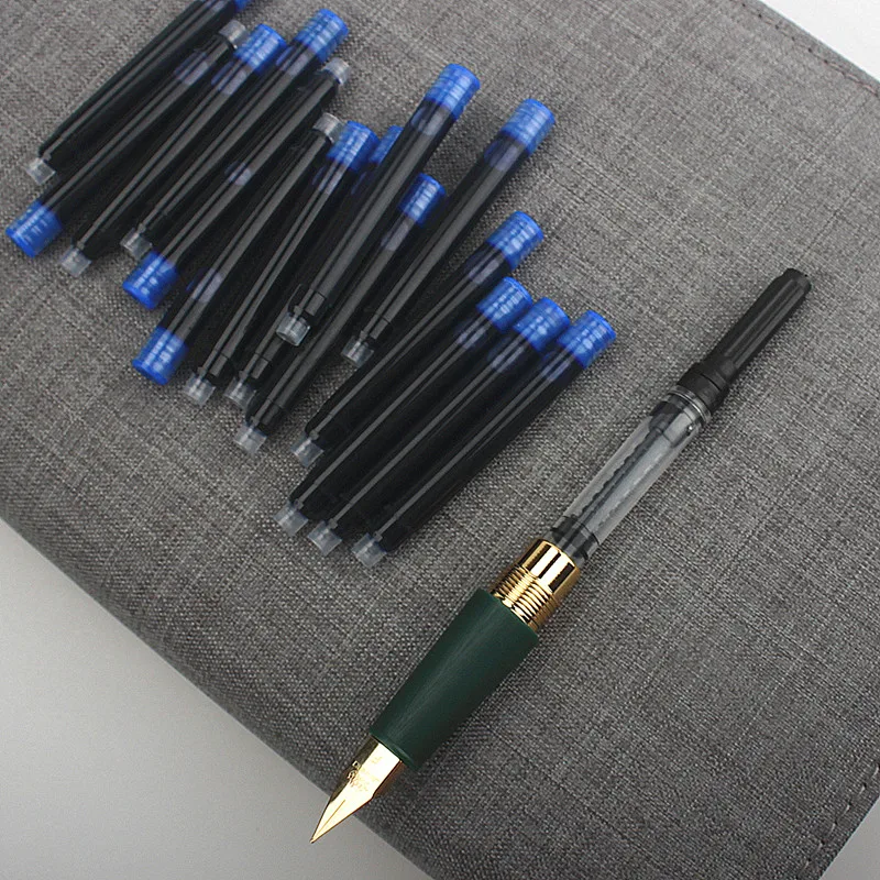 범용 잉크 카트리지 리필 만년필 교체 가능 잉크 백, 사무용품, 블루, 블랙, 2.6mm, 3.4mm 구경 잉크 백, 10 개