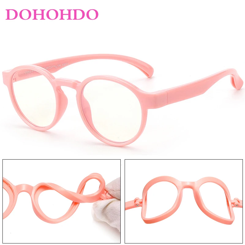 

Children Anti Blue Light Glasses Boys Girl Reading Computer Eyewear Silicone Optic Frame Anti-Reflective Eyeglasses UV400 Goggle