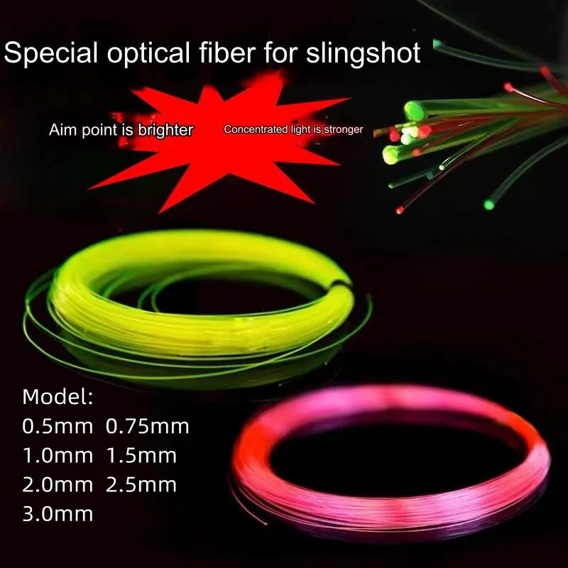 Perni Di Ricambio Arco Composto Accessori Per Tiro Con L'Arco Rosso Giallo Verde Fionda Fibra Da Caccia 50Cm 0.75Mm Mirino Per Arco In Fibra Ottica