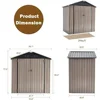6 X 4FT Outdoor Storage Shed, Lockable Bike Shed, Garden Shed, and Tool Shed 5