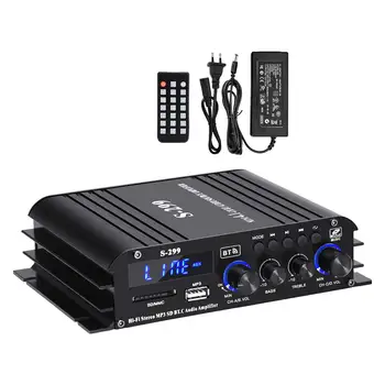휴대용 오디오 파워 앰프 서브 우퍼 4.1 CH, USB AUX, BT, SD, HiFi 스테레오 앰프, MP3, 상점용 홈 시어터 LCD 디스플레이, 40wx4