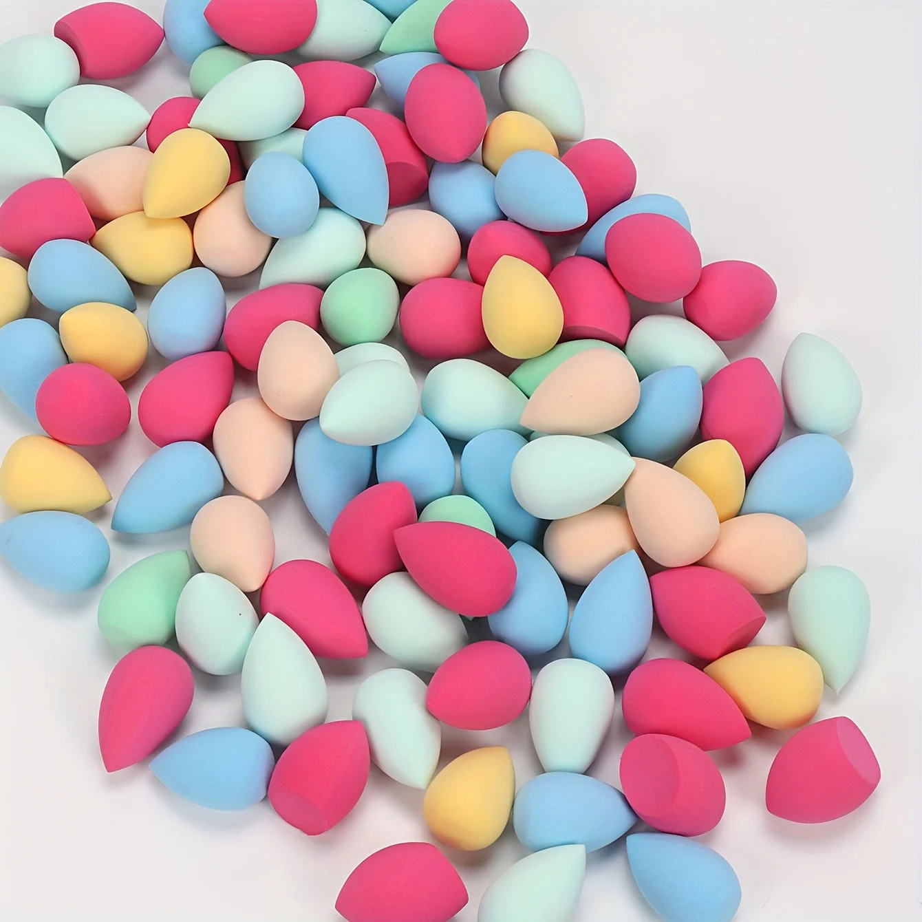 20/50/100PCS Mini Makeup Sponges - Latex-Free, Water-Activated Blenders for Foundation/BB Cream/Concealer, Precision Eye