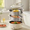 Electric steamer, multi-functional steamer, household kitchen cooking integrated three-layer large-capacity new model 1