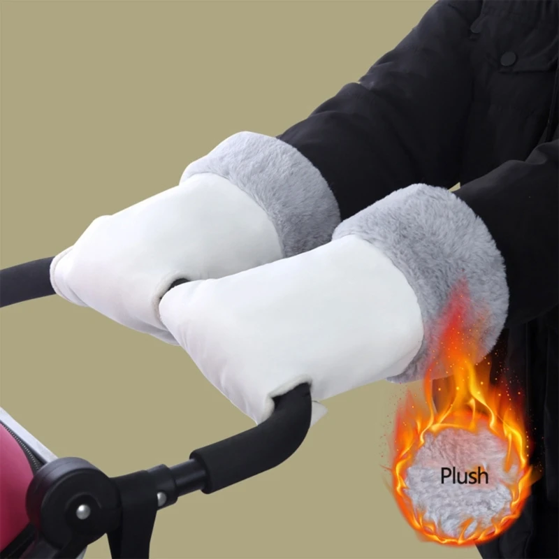 

Universal Pram Hand Warmer Fleece Lined Stroller Gloves for Cold Weather Stay Warms While Pushing Your Stroller Durable