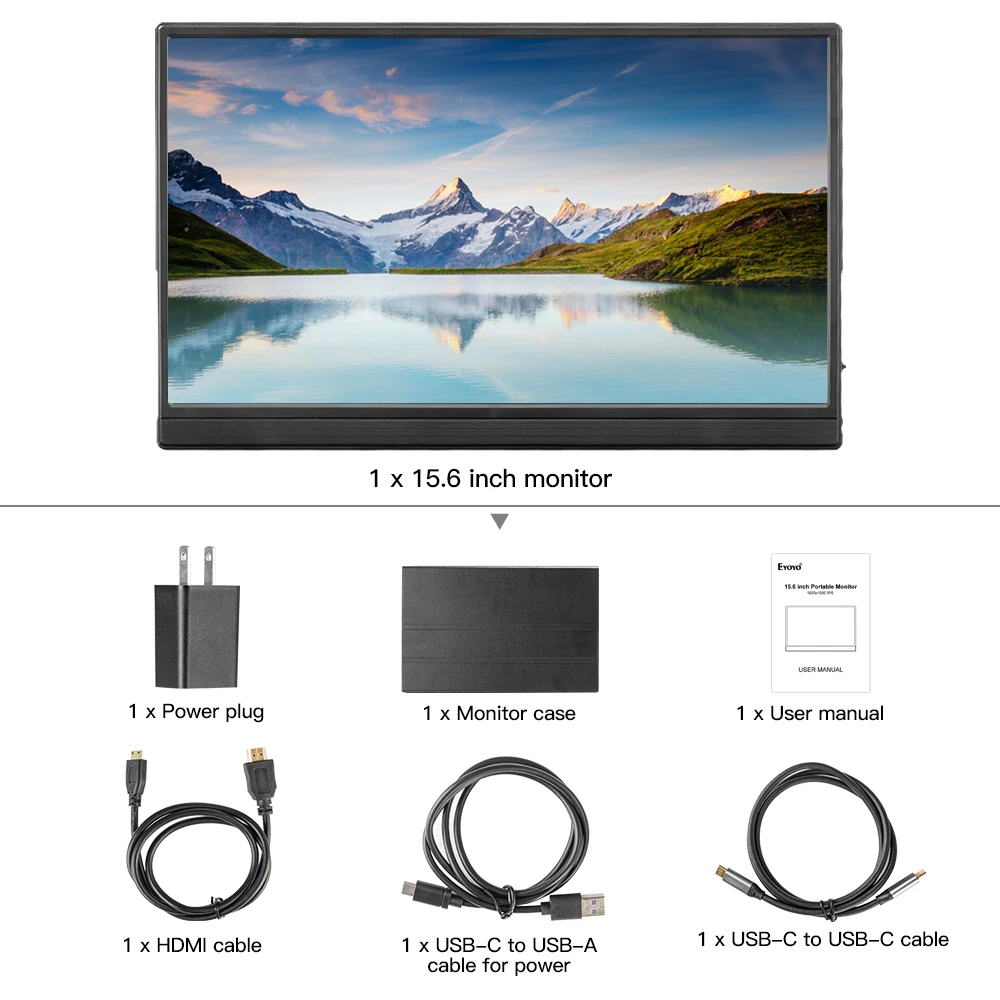 Miktver HDR ̹ ÷, IPS ÷ ũ,  Ŀ, HDMI  C Ÿ, ƮϿ ޴ ܺ , 15.6 ġ, 1920x1080