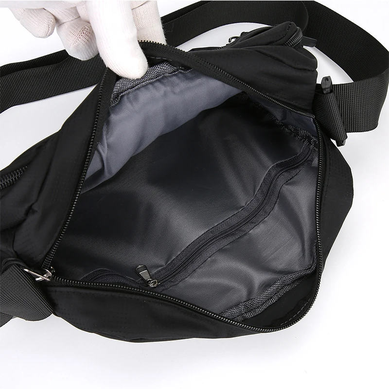 Men's black bag, adjustable strap, suitable for daily commuting and leisure travel, safe travel bag