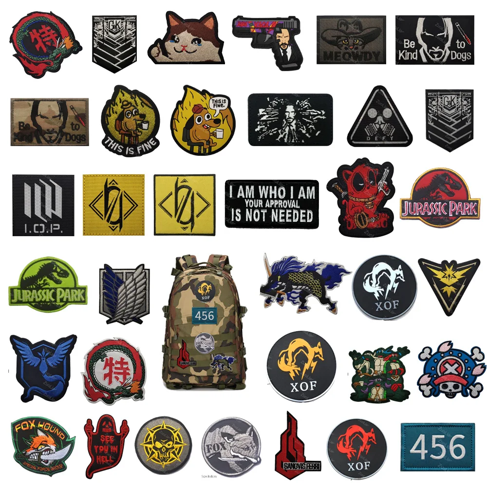 Anime Patches Little Master 3D Embroidered Girl Frontline Armband Wings of  Freedom Backpack Hook and Loop Patch Custom Patch