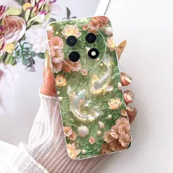 Floral Soft Clear Silicone Phone Back Cover - 6.84 for HUAWEI Enjoy 90 Pro Max (TMTPU - 6226)