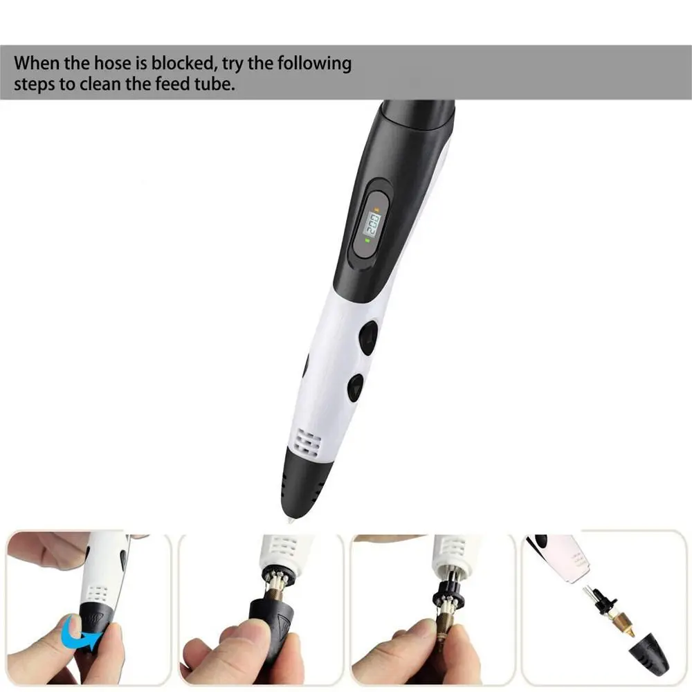 3D Printing Pen 3D Printing Pen Filament 3D Printing Pen DIY Drawing Pen for kids Adult 12 Colors 36M PLA Filaments +USB Type-C Rechargeable
