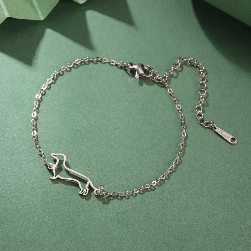 Collana Bassotto In Argento 925 Con Ciondolo Cane, Gioiello Per Amanti Dei Bassotti, Regalo In Scatola