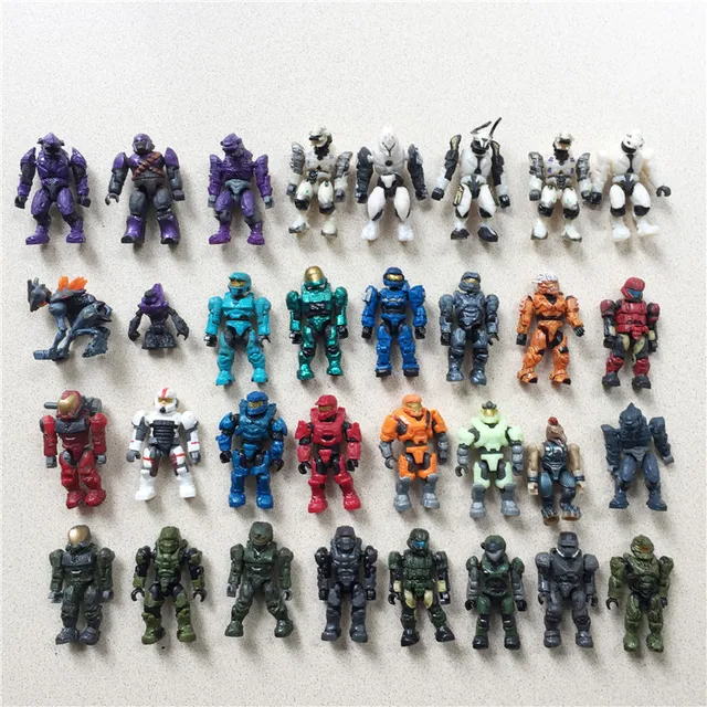 Mini Mega Blocks Construx Infinite Halo Master Chief Spartan Building Blocks Decoration Collection Model Anime Toy Action Figure 1