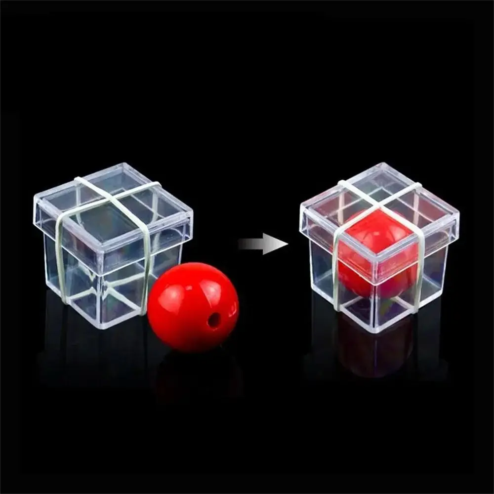 Illusion Magic Clear Ball Through Box Gimmick Props Magic Props Ball Penetrate Box Performing Magician Game Magic Tricks