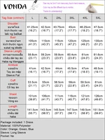 VONDA Plus Size Bohemian Long Maxi Dress Women V-Neck Long Sleeve Printed Party Vestidos European and American Vintage Robe 5XL - Image 6