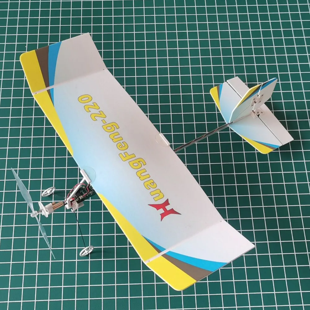 HuangFeng-220 Wasp Popular Science Version Remote Control Ultra-low Speed Glider Indoor Aircraft Model KIT/KIT+Motor 4