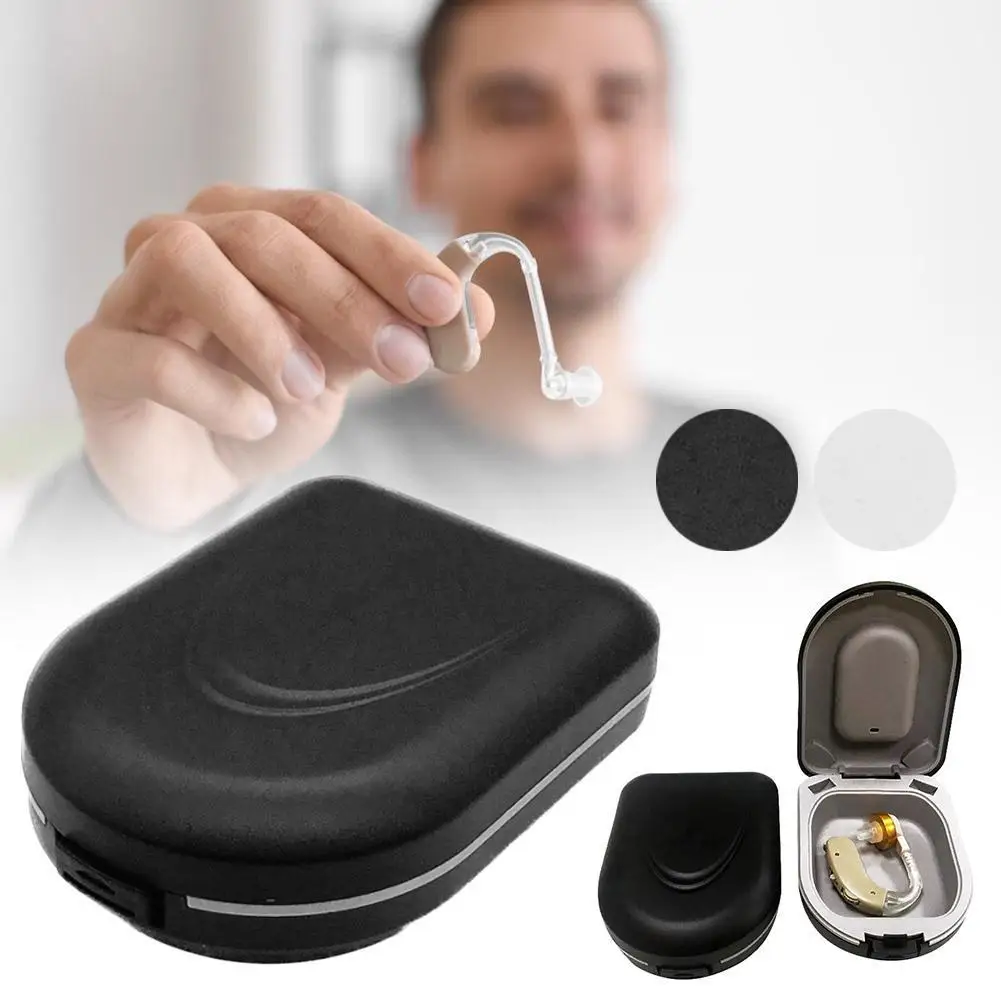

Hearing Aid Case Portable Hearing Aid Hard Protective Hard Storage Box Organizer for Sound Amplifier Hearing Aid Accessories