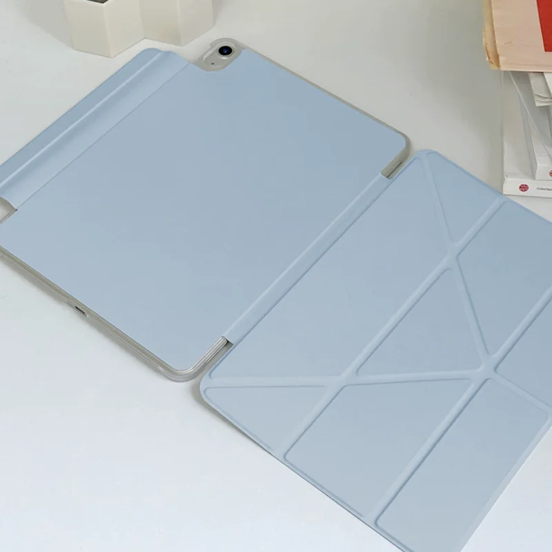 Clear Corner Case - Magnetic Buckle, Lens Guard, Scratch & Drop Resistant, Y-Fold, Auto Wake/Sleep