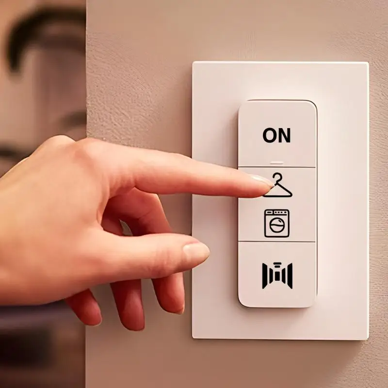 Etichette adesive trasparenti per interruttori, impermeabili, per casa, ufficio, camera da letto, cucina (1 pezzo) - immagine 5
