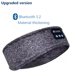 Bluetooth 5.0 Sports & Sleep Headband with Music Eye Mask Functionality (Grey Upgraded)