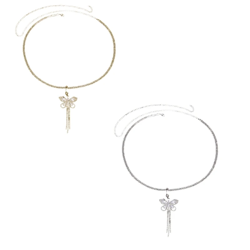 

Elegant Body Chain Woman Sexy Waist Chain with Butterfly Pendant