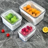 Refrigerator Storage Box Fresh Keeping Vegetable Fruit Plastic Sealed Boxes Drain Basket Fridge Kitchen Food Storage Container 3