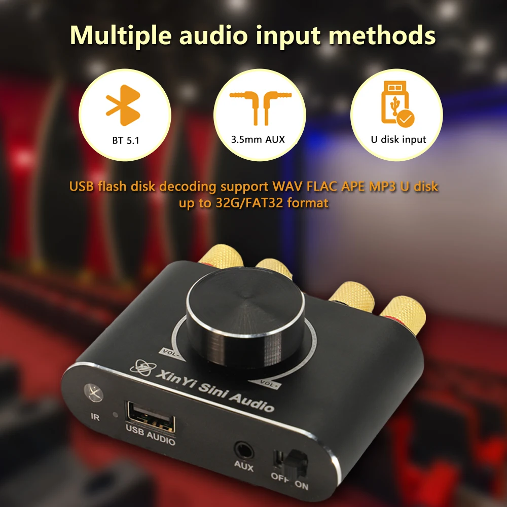 15W Stereo Bluetooth Amplifier Board 12V/24V Speaker Audio Amplification X15H AMP Amplificador Home Theater