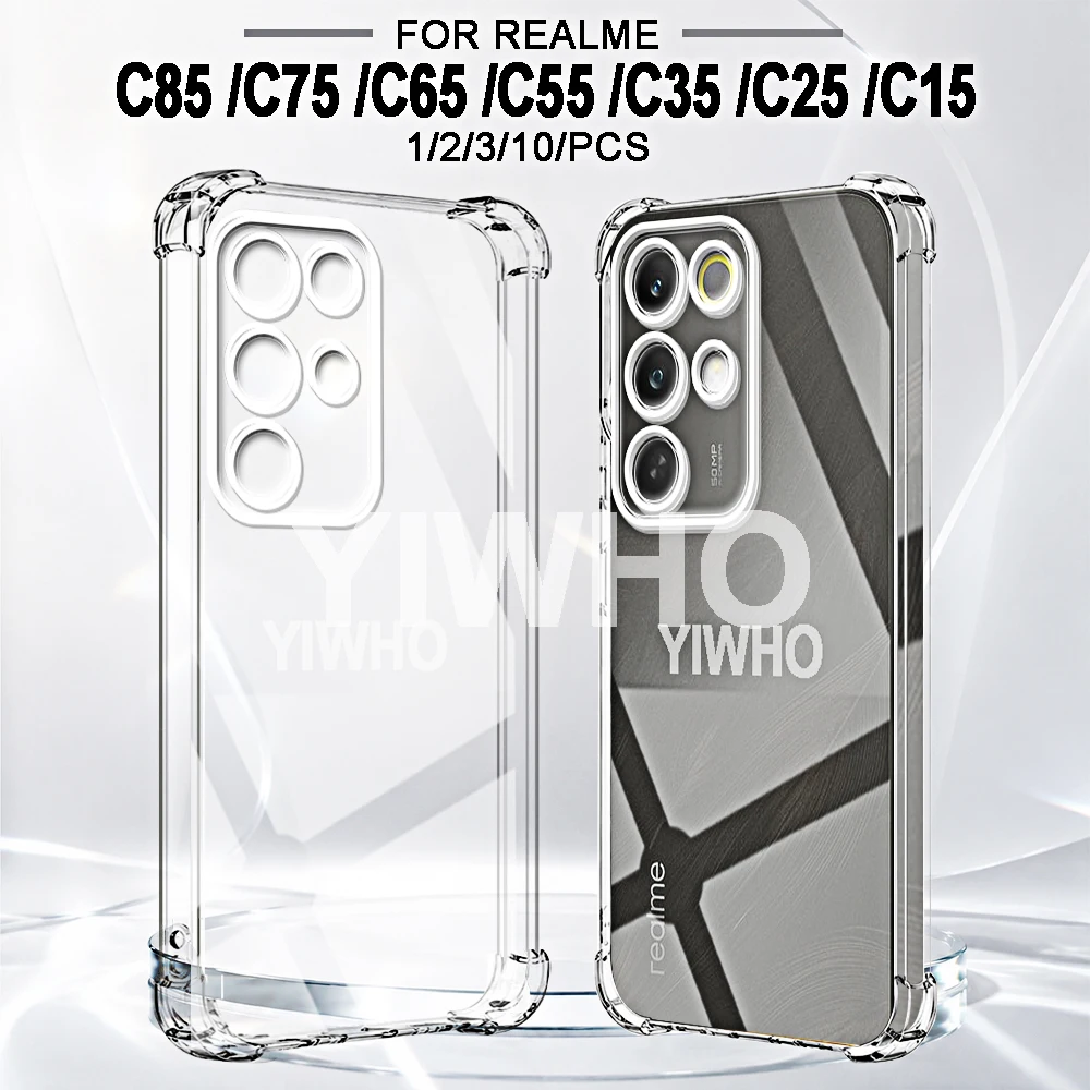 Premium Transparent Shockproof Clear Soft TPU Back Cover Case - Luxury Protective Design