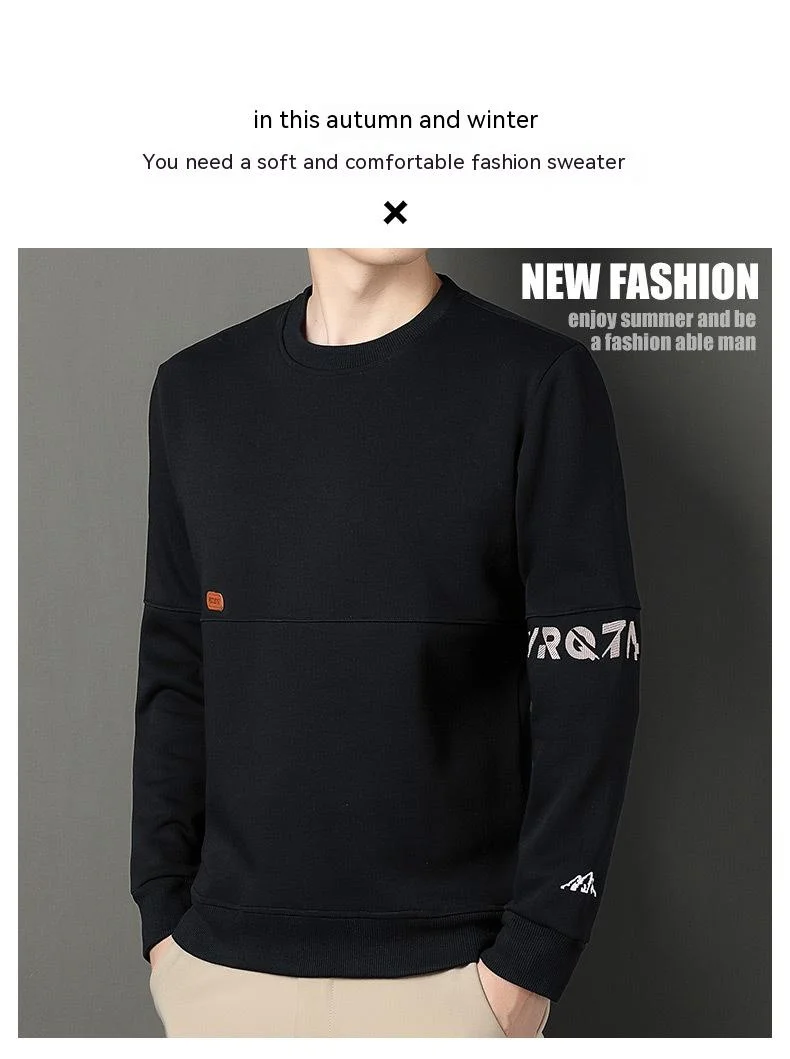 Herren Pullover Langarm Rundhalsausschnitt Lässig Weit Geschnitten_voghion.com