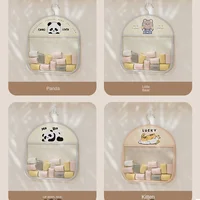 Multi-layer Hanging Storage Mesh Bag Wardrobe Organization Artifact Save Space Socks Storage Bags Large Capacity Panda 2